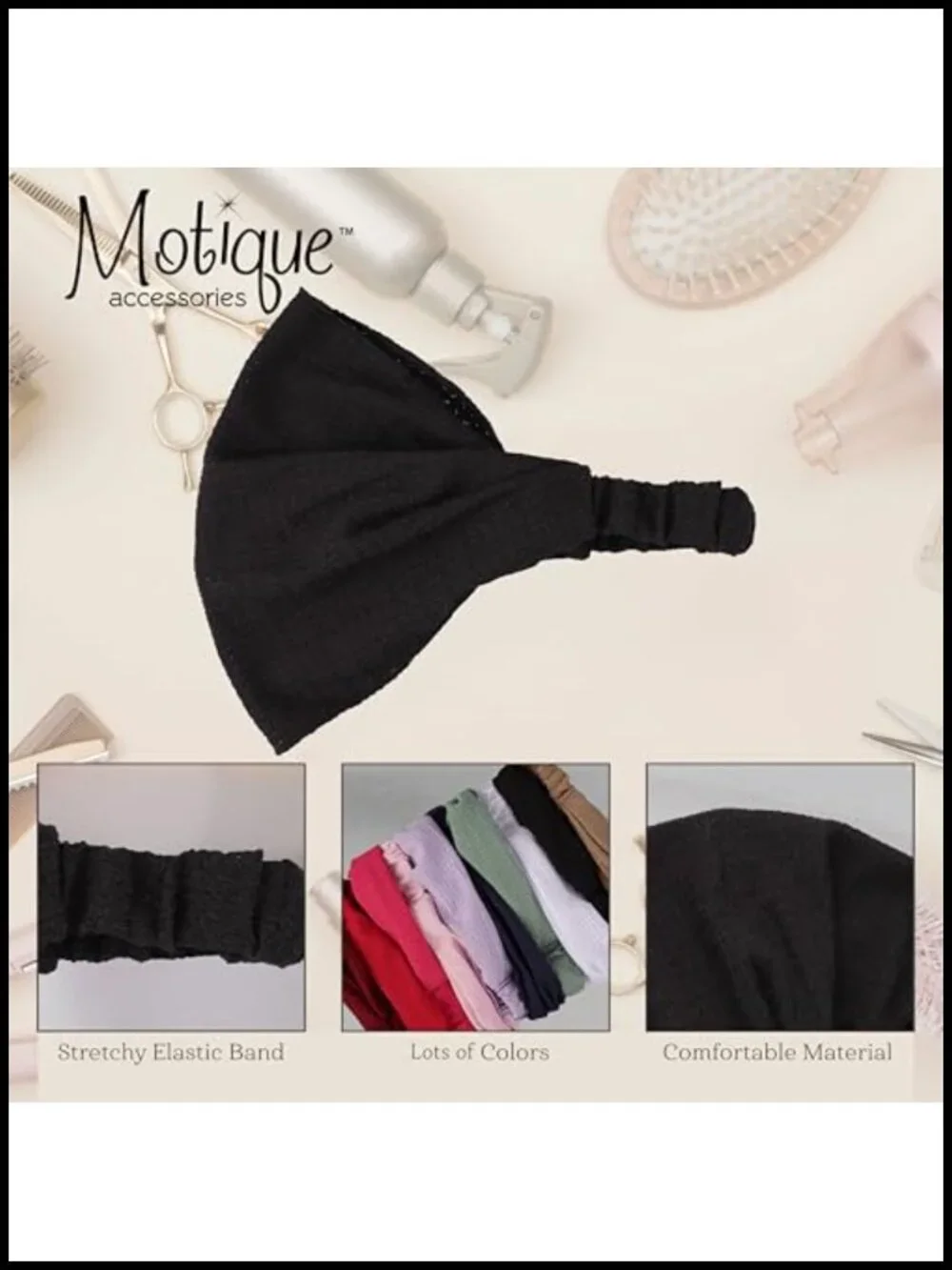 Solid Headwrap with Delicate Design Rayon Hair Accessory